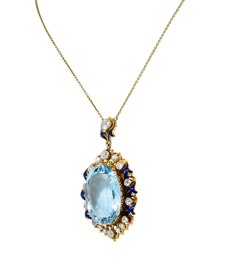 Tiffany & Co. Aquamarine Station Pendant Necklace - Sterling Silver Pendant  Necklace, Necklaces - TIF251301 | The RealReal